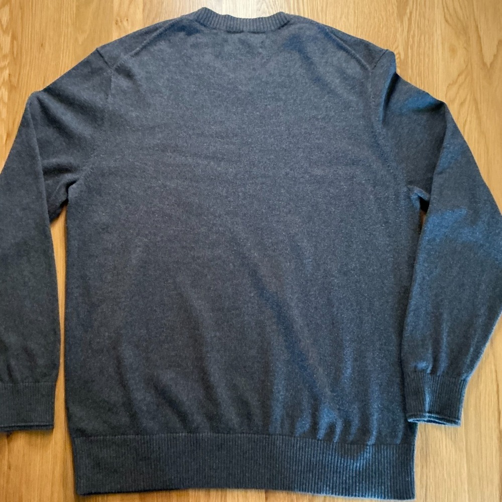 Everlane Day Crew Sweater Mens Large Gray Organic Cotton Coolmax Pullover - Picture 2 of 7